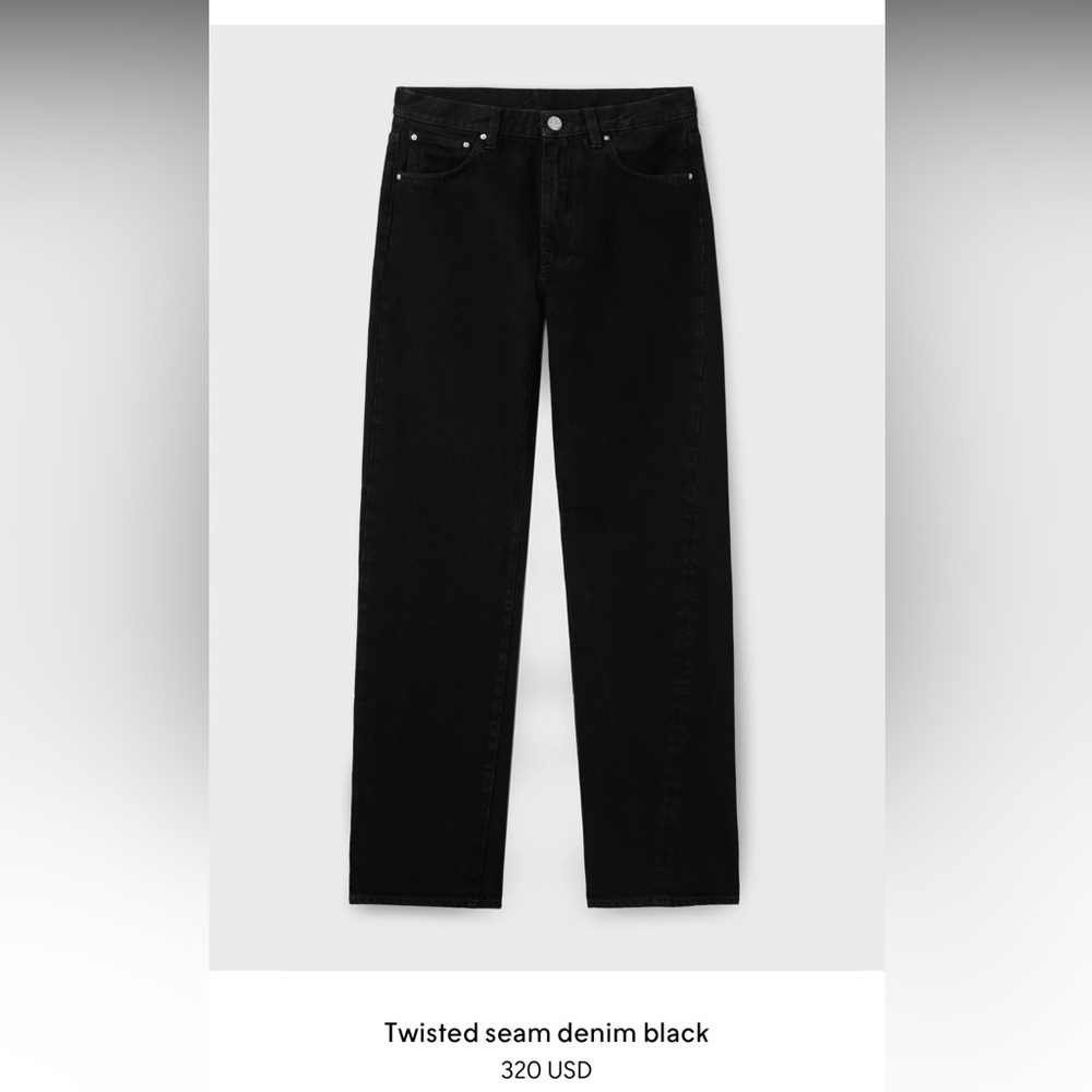 Toteme twisted seam denim black